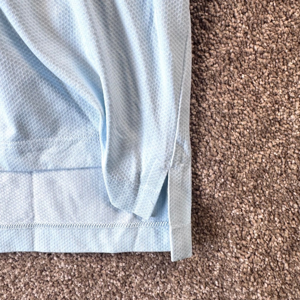 Lululemon Evolution Polo Shirt XXL Light Blue Short Sleeve Snap Neck LM3ELHS - Picture 5 of 9
